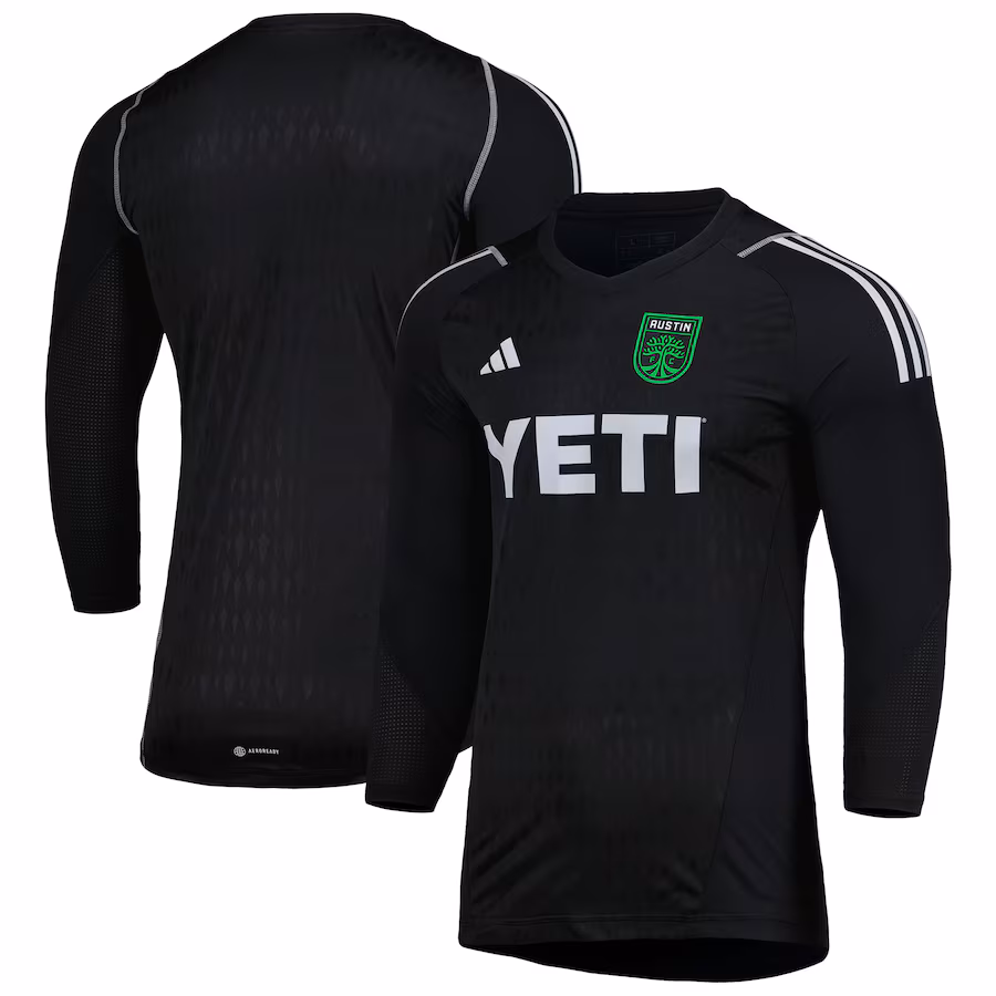 Men's Austin FC adidas Black 2023 Goalkeeper Long Sleeve Replica Jersey - ujerseystore