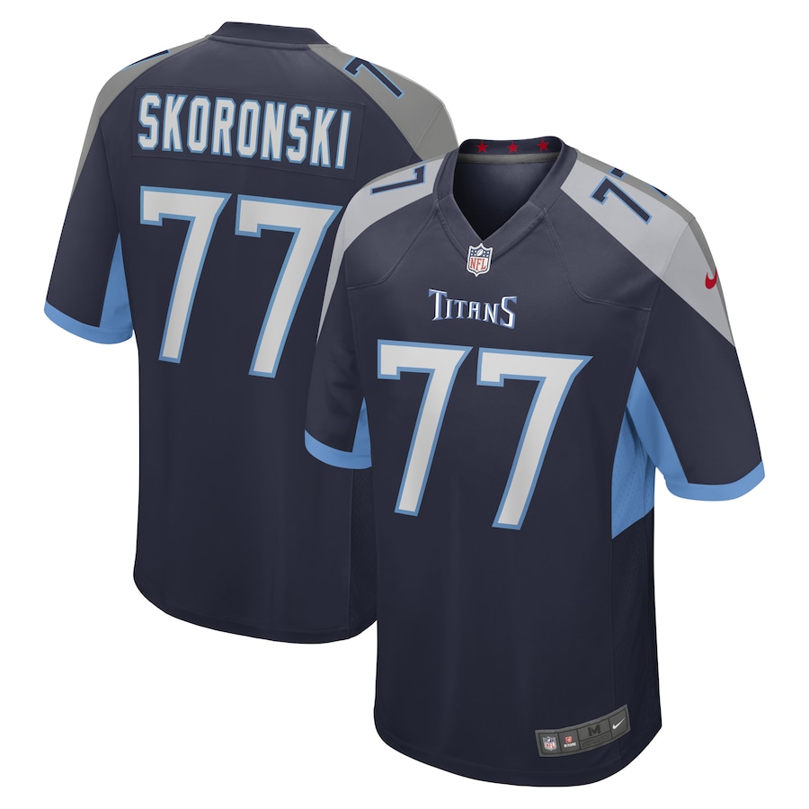 Men's Tennessee Titans Peter Skoronski Nike Navy 2023 NFL Draft First Round Pick Game Jersey - ujerseystore