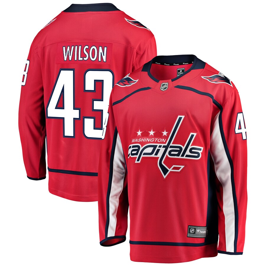 Men's Washington Capitals Tom Wilson Fanatics Branded Red Home Breakaway Player Jersey - ujerseystore