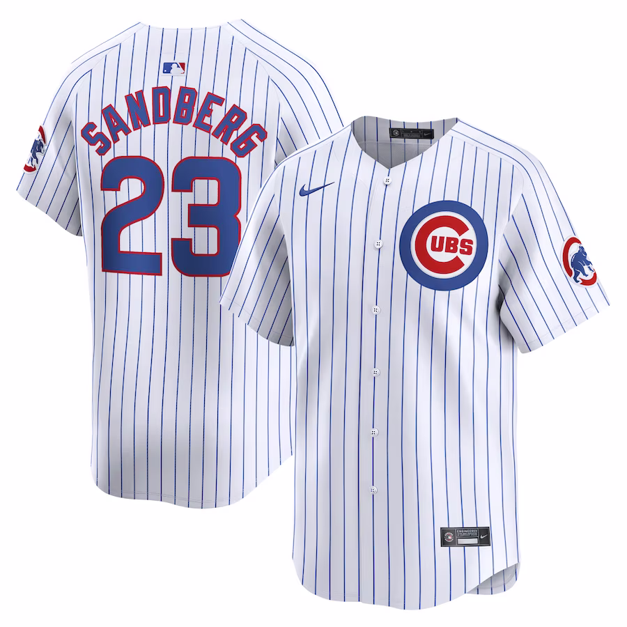 Men's Chicago Cubs Ryne Sandberg Nike White Home Limited Player Jersey - ujerseystore