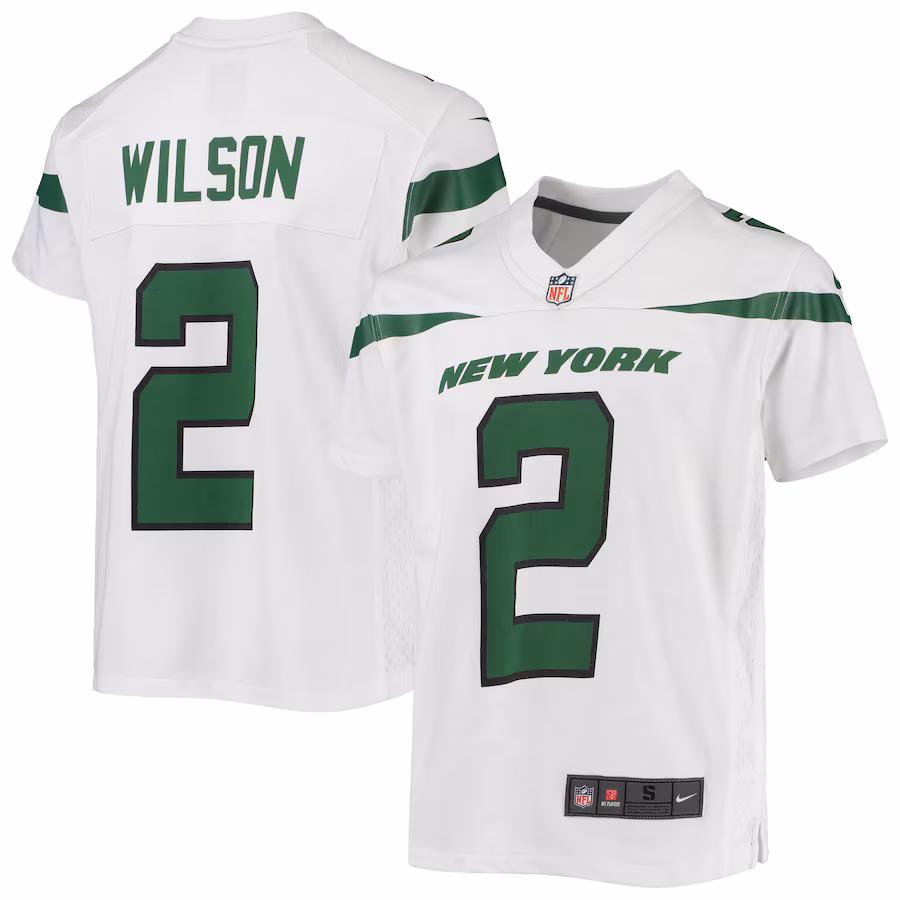 Youth New York Jets Zach Wilson Nike White Game Jersey - ujerseystore
