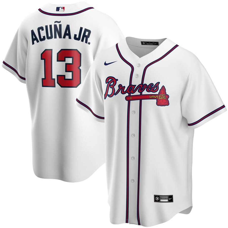 Youth Atlanta Braves Ronald Acuña Jr. Nike White Alternate Replica Player Jersey - ujerseystore