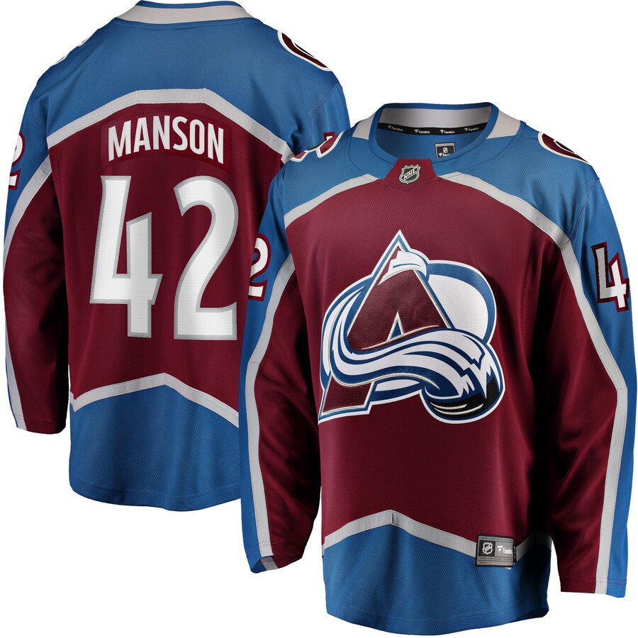 Men's Colorado Avalanche Josh Manson Fanatics Branded Burgundy Home Breakaway Player Jersey - ujerseystore