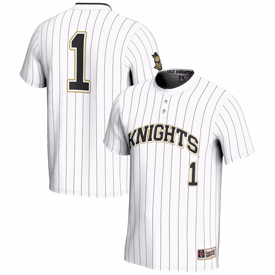 Youth GameDay Greats #1 White UCF Knights Lightweight Softball Jersey - ujerseystore