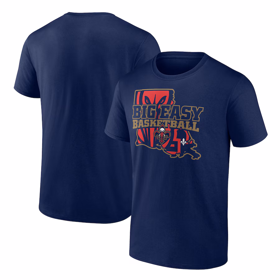 Men's New Orleans Pelicans  Navy Core Hometown Launch T-Shirt - ujerseystore