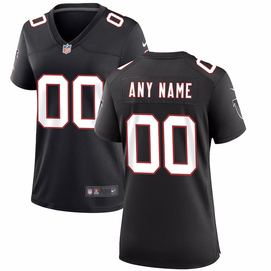 Women's Atlanta Falcons Nike Black Throwback Custom Game Jersey - ujerseystore