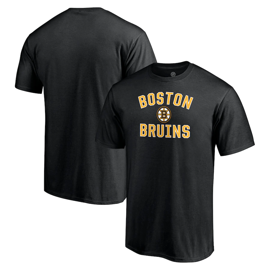 Men's Boston Bruins Black Victory Arch T-Shirt - ujerseystore