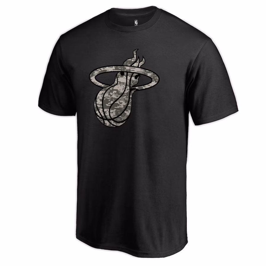 Men's Miami Heat Black Cloak Camo T-Shirt - ujerseystore