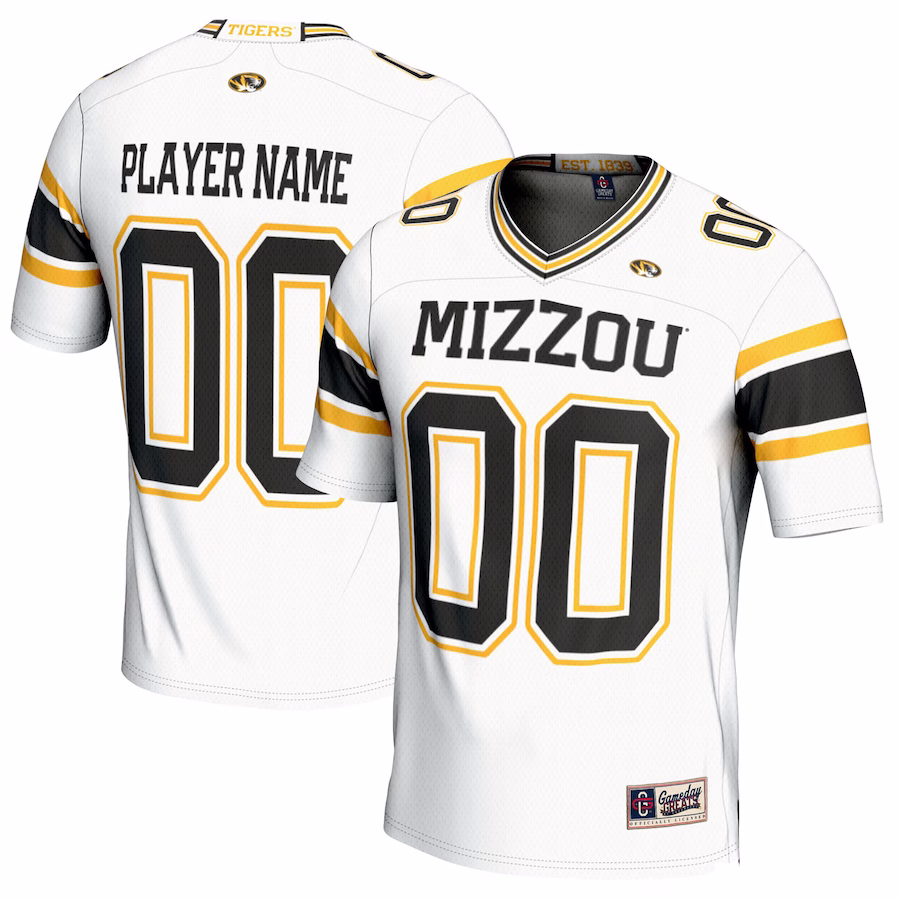 Missouri Tigers GameDay Greats Youth NIL Pick-A-Player Football Jersey - White - ujerseystore