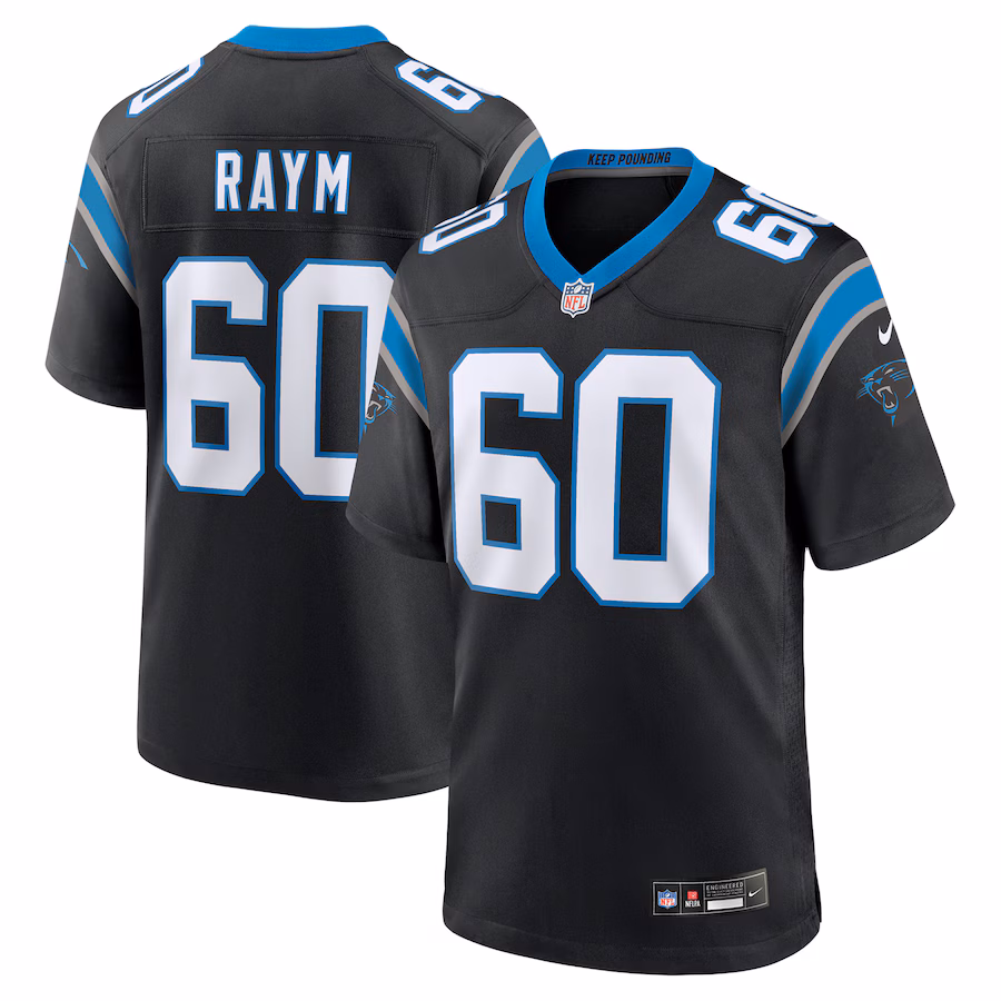 Men's Carolina Panthers Andrew Raym Nike Black Game Jersey - ujerseystore