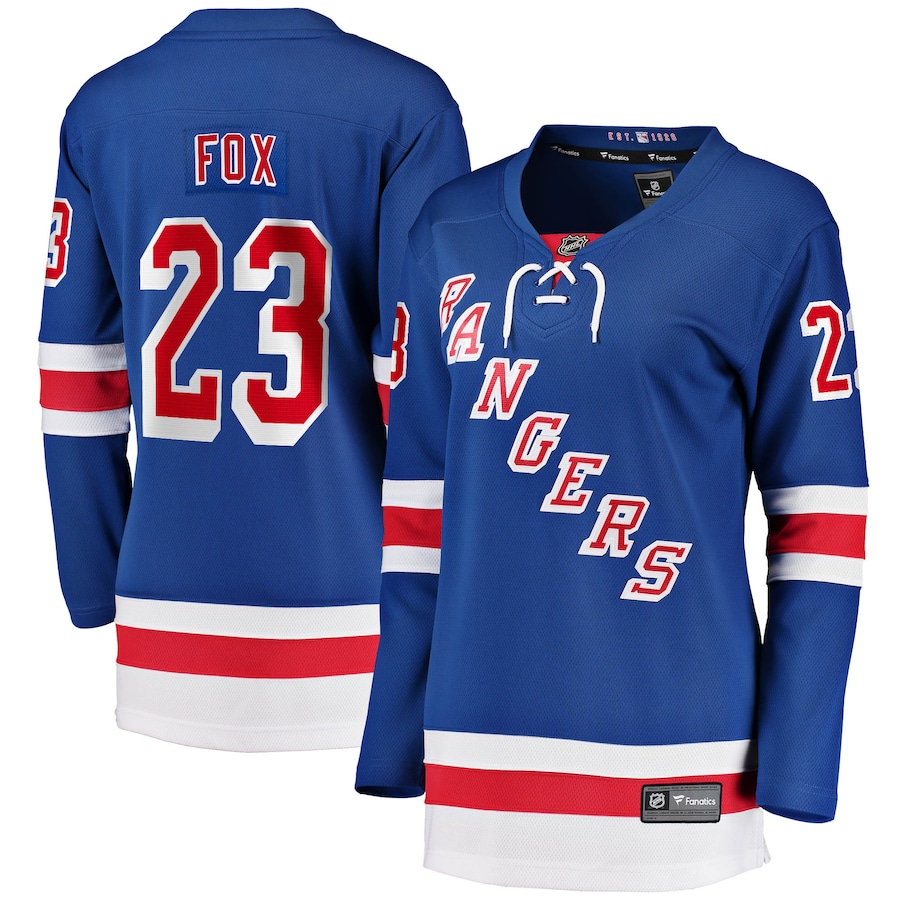 Women's New York Rangers Adam Fox Fanatics Blue Home Breakaway Jersey - ujerseystore