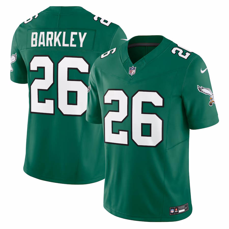 Men's Philadelphia Eagles Saquon Barkley Nike Kelly Green Alternate Vapor F.U.S.E. Limited Jersey - ujerseystore
