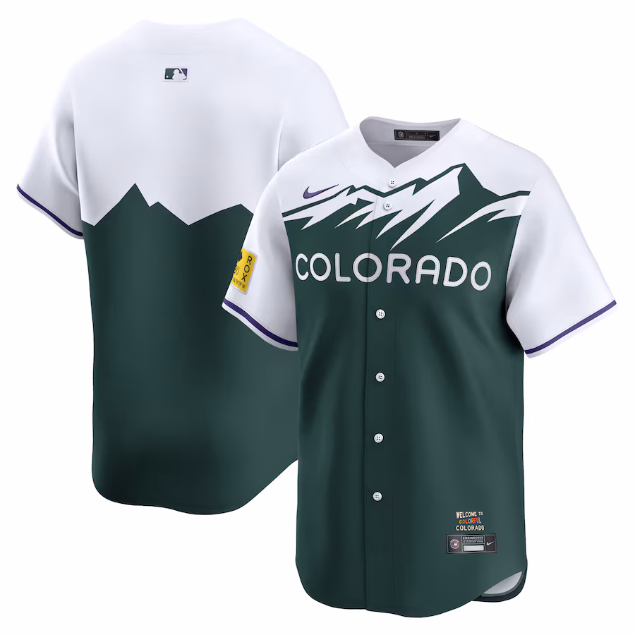 Men's Colorado Rockies  Nike Green City Connect Limited Jersey - ujerseystore