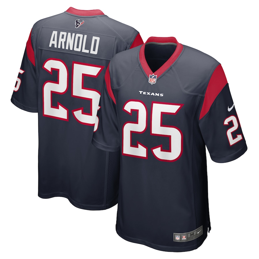 Men's Houston Texans Grayland Arnold Nike Navy Team Game Jersey - ujerseystore