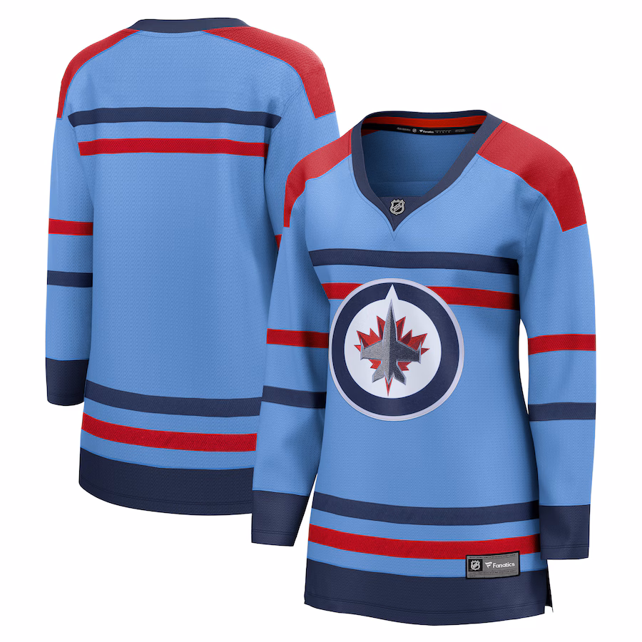 Women's Winnipeg Jets Fanatics Light Blue Anniversary Premier Breakaway Jersey - ujerseystore