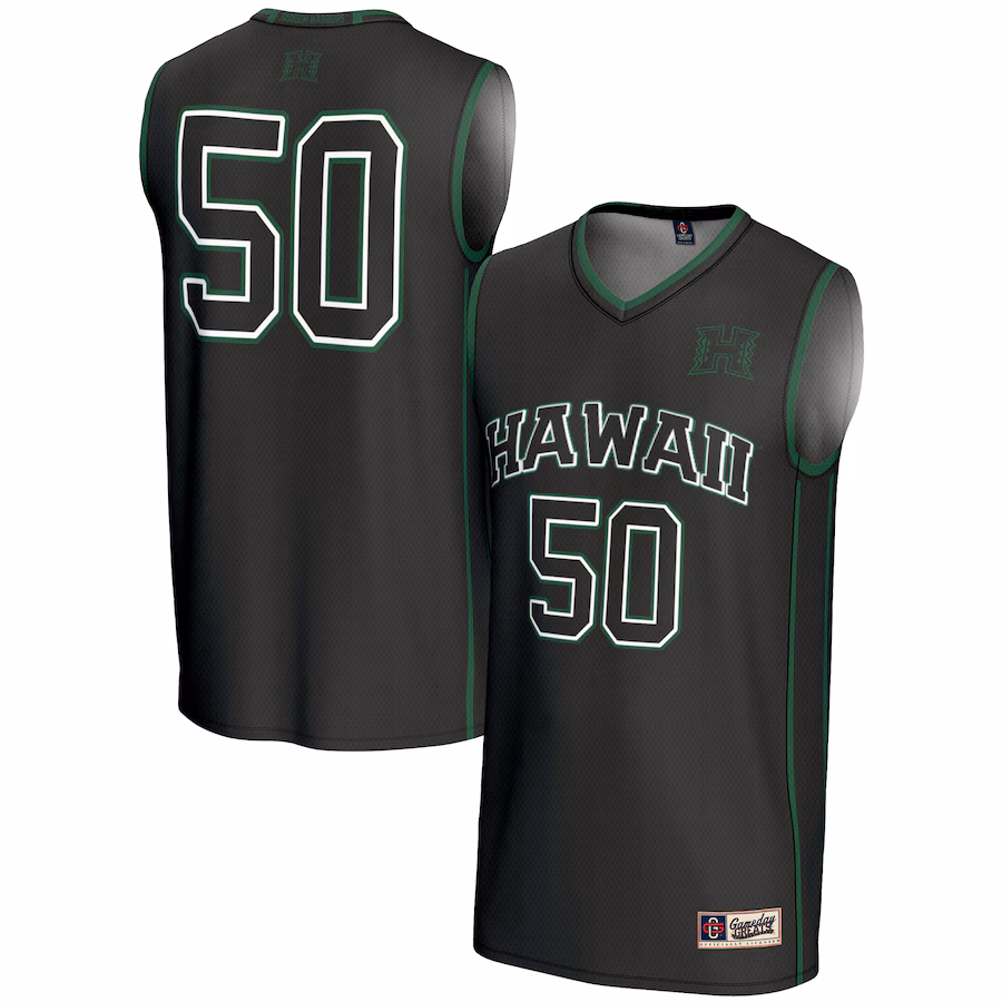 Youth GameDay Greats #50 Black Hawaii Rainbow Warriors Lightweight Basketball Jersey - ujerseystore