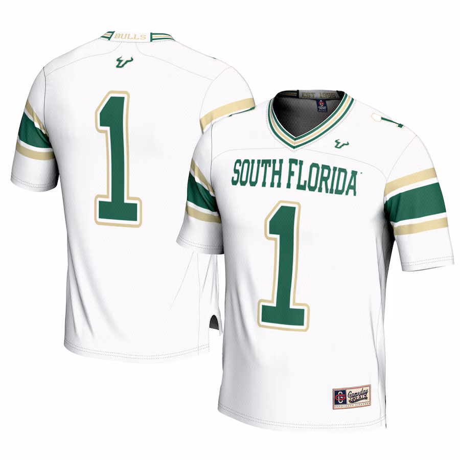 Youth GameDay Greats #1 White South Florida Bulls Football Jersey - ujerseystore