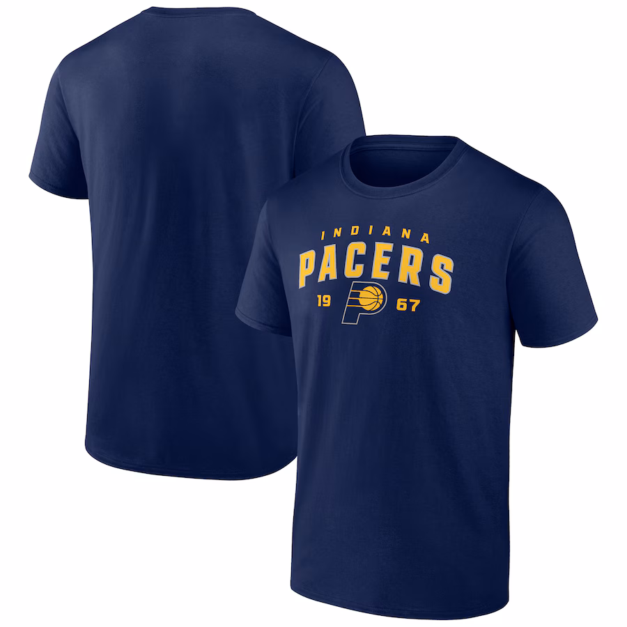 Men's Indiana Pacers Navy Rebel Logo T-Shirt - ujerseystore