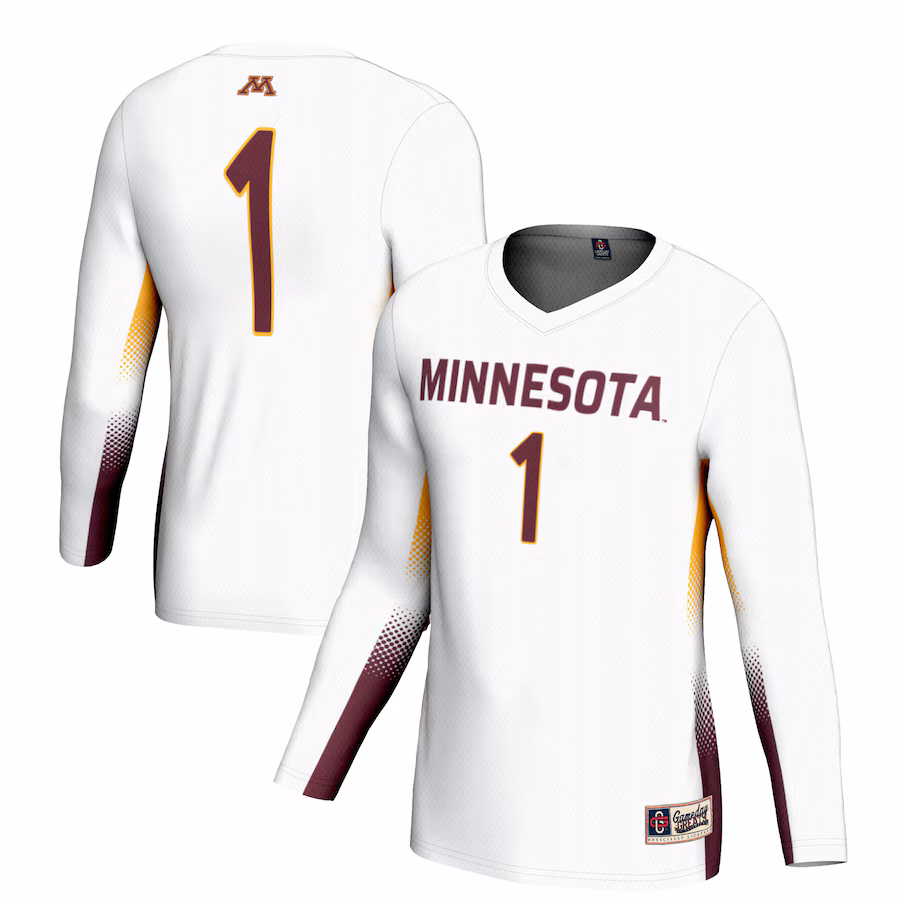 Unisex GameDay Greats #1 White Minnesota Golden Gophers Lightweight Volleyball Jersey - ujerseystore