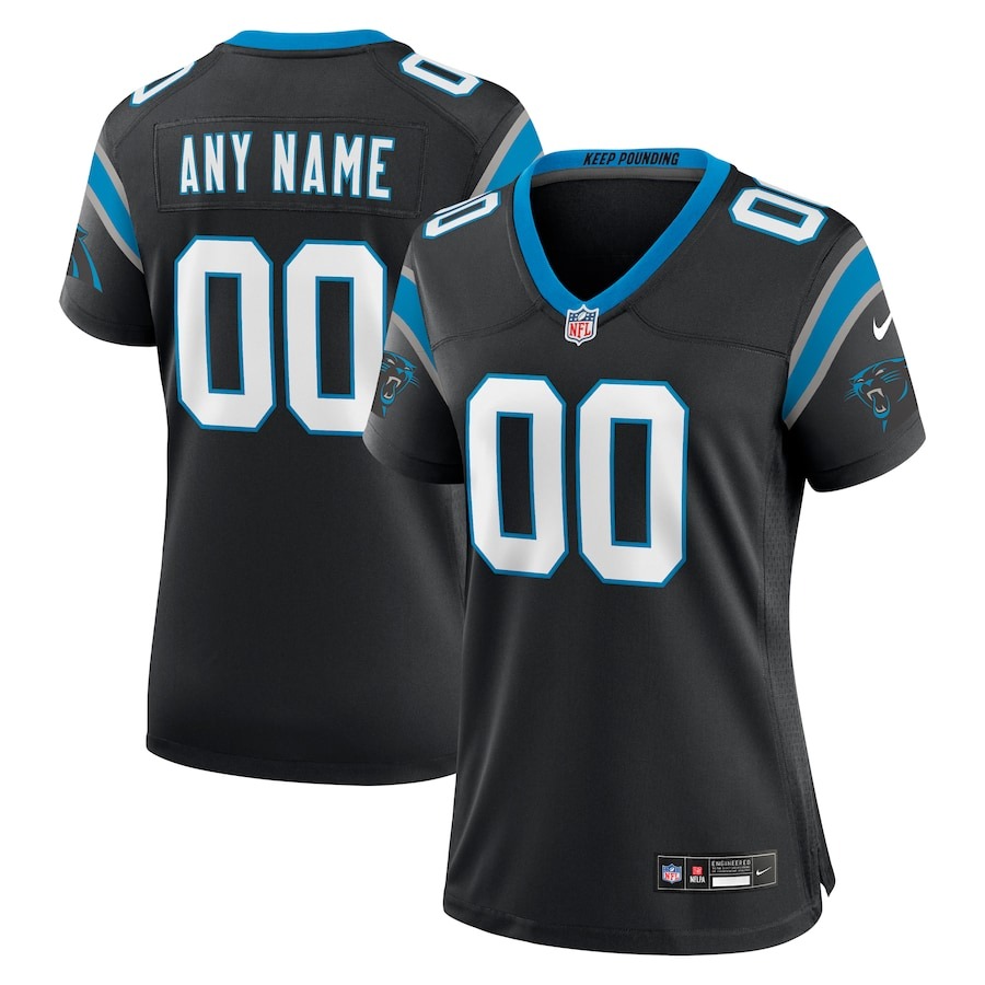 Women's Carolina Panthers Nike Black Custom Game Jersey - ujerseystore