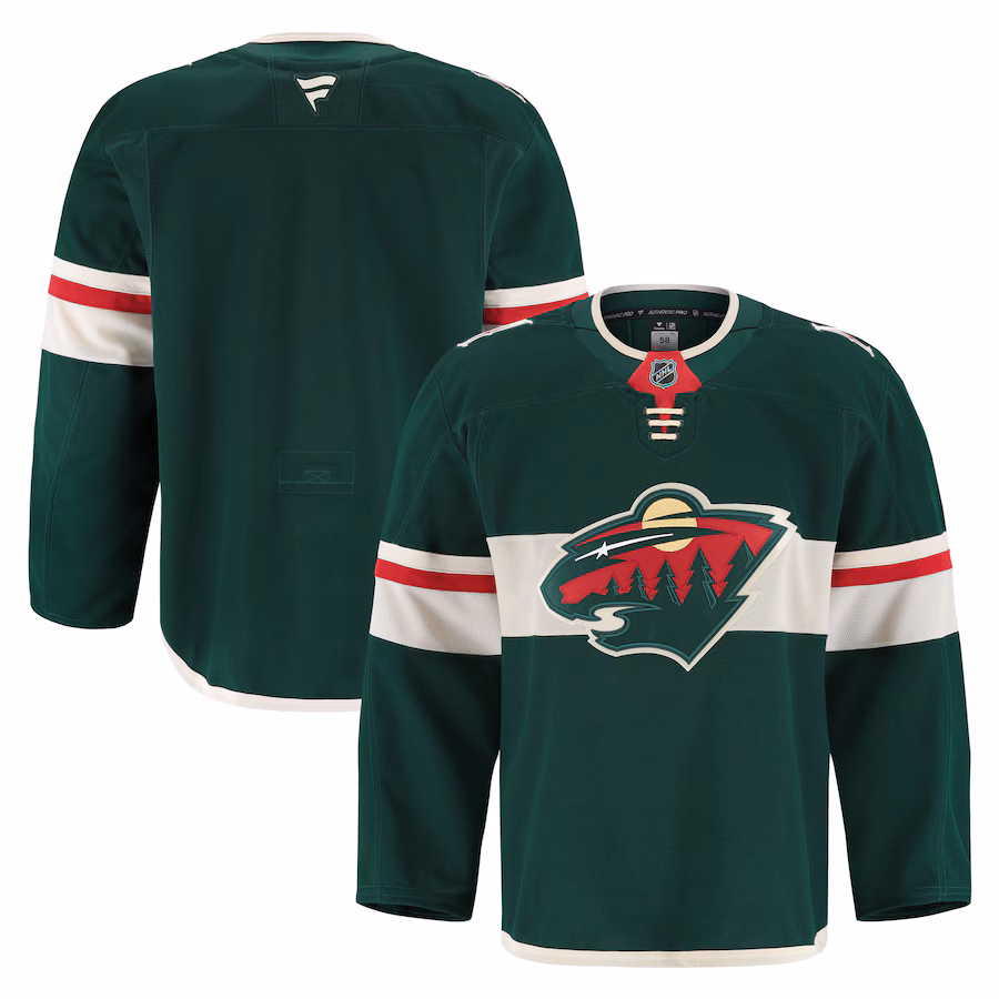 Men's Minnesota Wild Fanatics Green Home Authentic Pro Jersey - ujerseystore