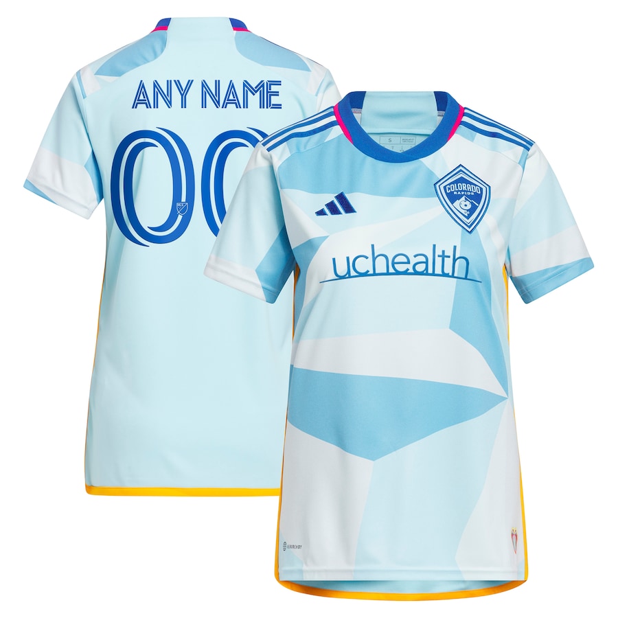 Women's Colorado Rapids adidas Light Blue 2023 New Day Kit Replica Custom Jersey - ujerseystore