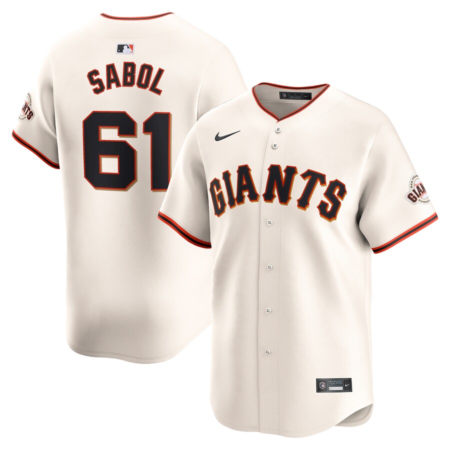 Men's San Francisco Giants Blake Sabol Nike Cream Home Limited Player Jersey - ujerseystore