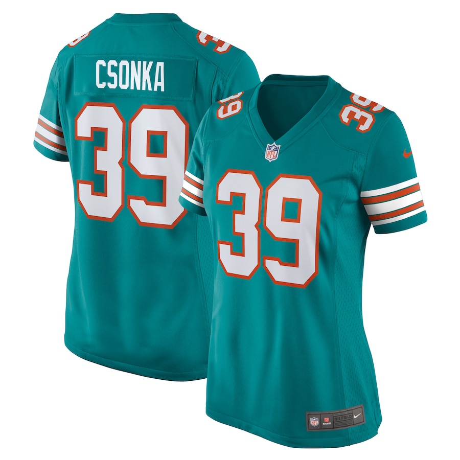 Women's Miami Dolphins Larry Csonka Nike Aqua Retired Player Jersey - ujerseystore