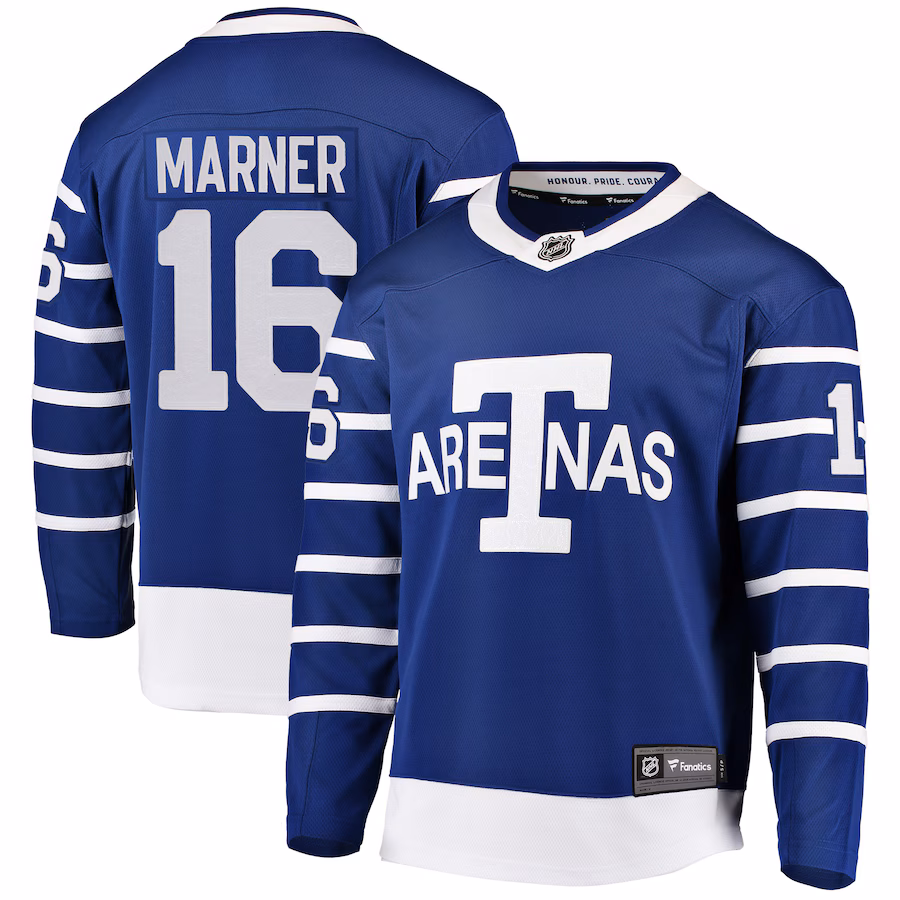 Men's Toronto Arenas Mitchell Marner Fanatics Blue Breakaway Player Jersey - ujerseystore