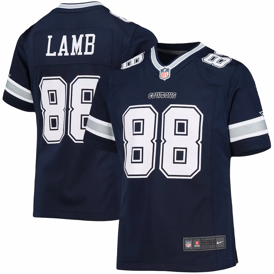 Girls Youth Dallas Cowboys CeeDee Lamb Nike Navy Game Jersey - ujerseystore