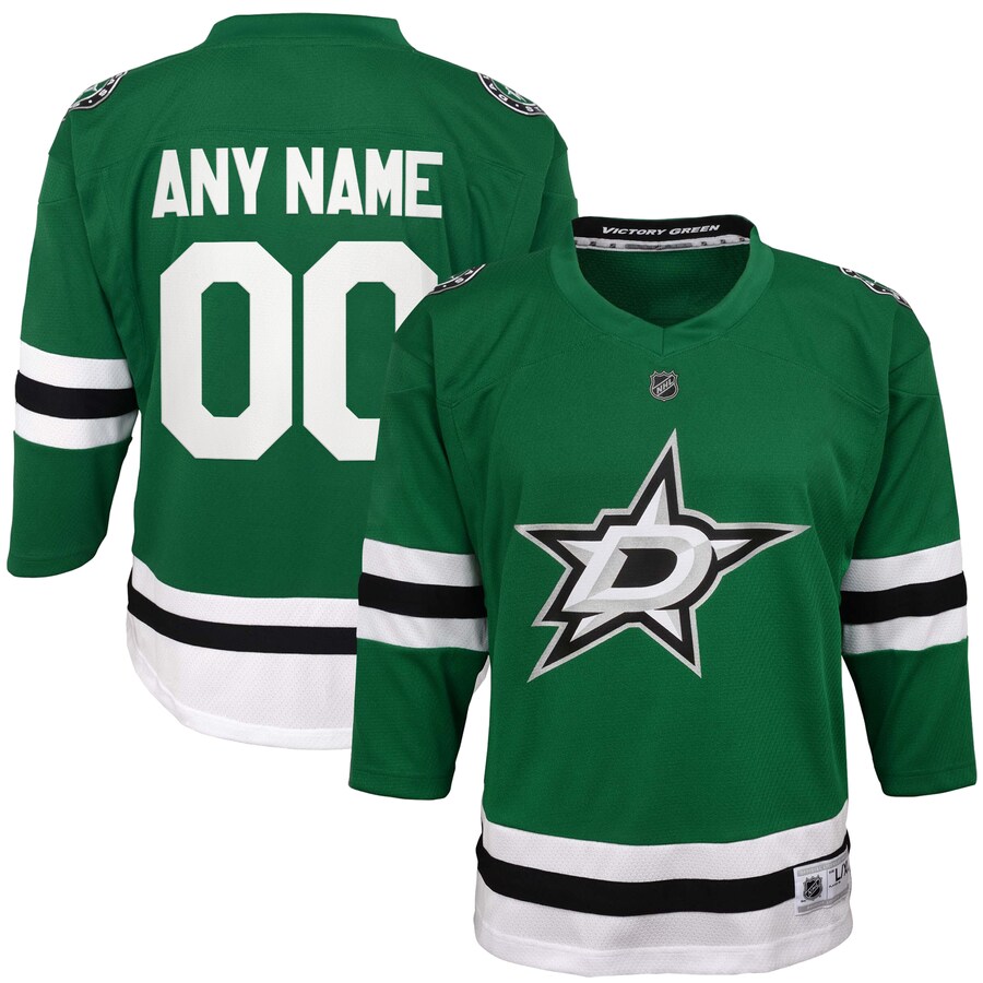 Youth Dallas Stars Green Home Replica Custom Jersey - ujerseystore