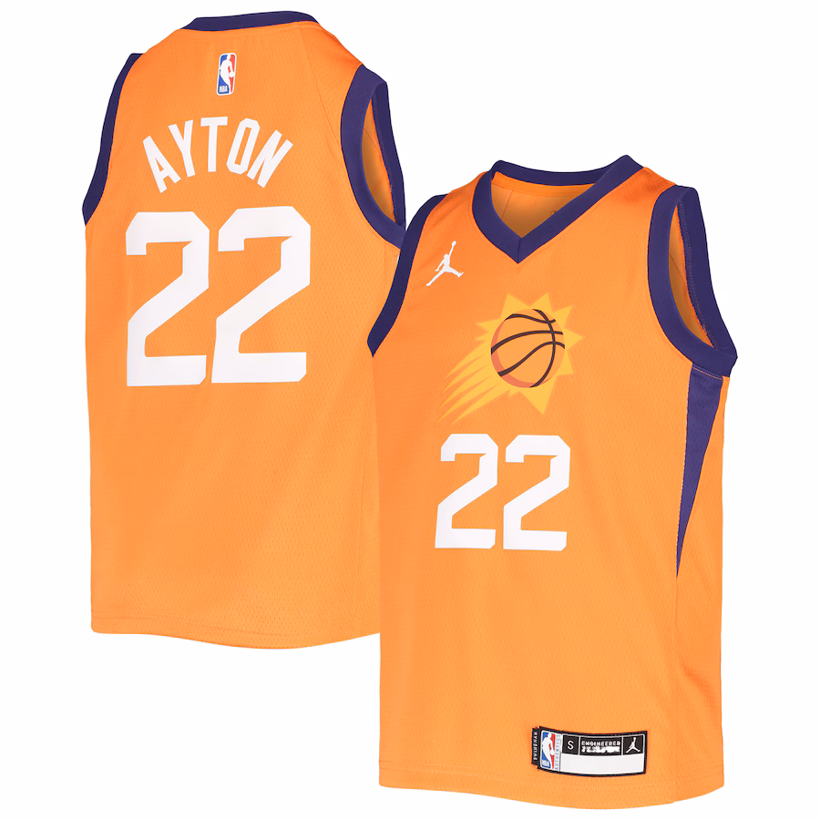 Youth Phoenix Suns Deandre Ayton Jordan Brand Orange 2020/21 Swingman Jersey - Statement Edition - ujerseystore