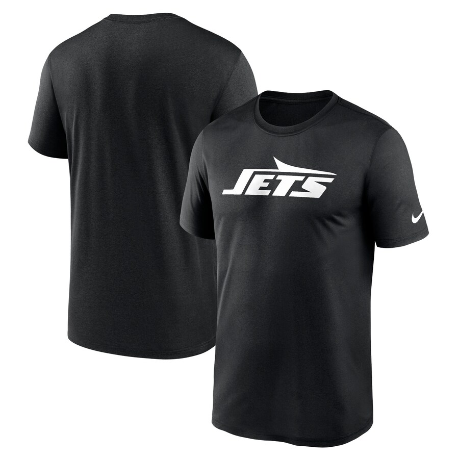 Men's New York Jets Nike Black Primetime Legend Wordmark Performance T-Shirt - ujerseystore