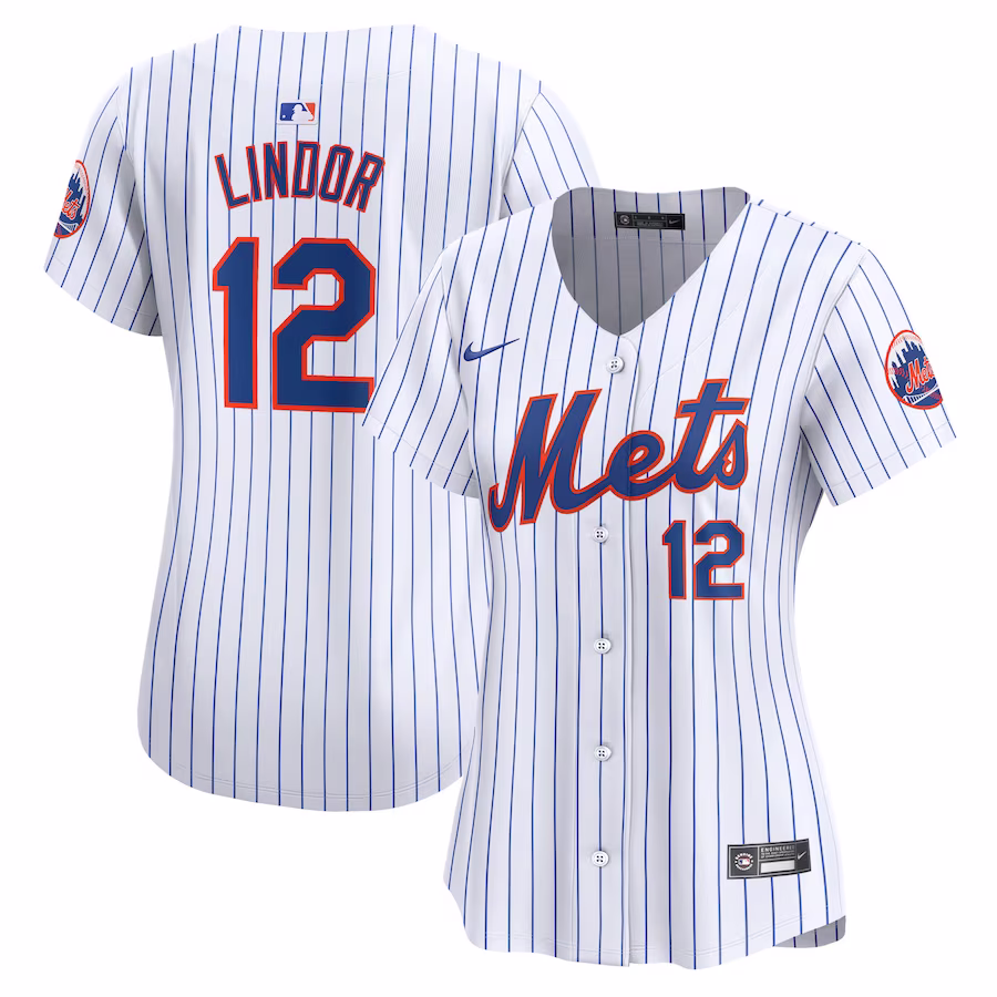 Women's New York Mets Francisco Lindor Nike White Home Limited Player Jersey - ujerseystore