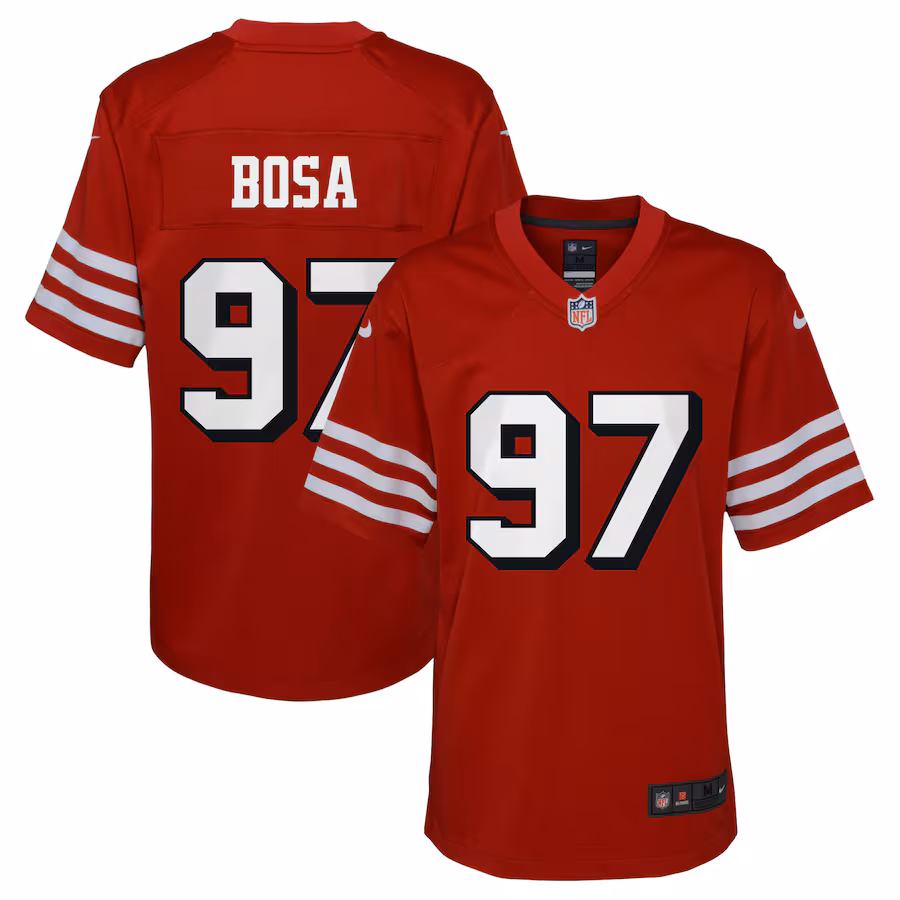 Youth San Francisco 49ers Nick Bosa Nike Scarlet Game Jersey - ujerseystore