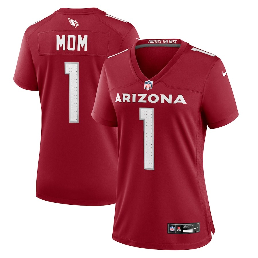 Women's Arizona Cardinals Number 1 Mom Nike Cardinal Game Jersey - ujerseystore