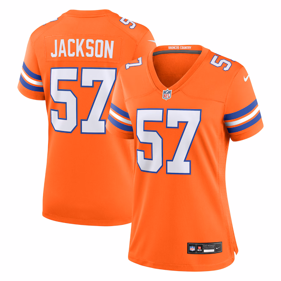 Women's Denver Broncos Tom Jackson Nike Orange Mile High Collection 1977 Throwback Retired Player Game Jersey - ujerseystore