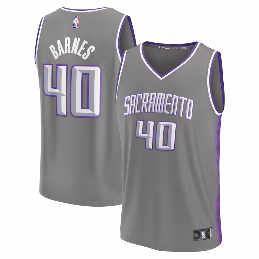 Men's Sacramento Kings Harrison Barnes Fanatics Gray Fastbreak Jersey - City Edition - ujerseystore