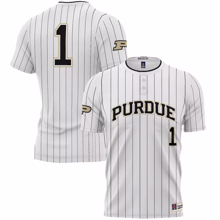 #1 Purdue Boilermakers GameDay Greats Lightweight Softball Jersey - White - ujerseystore