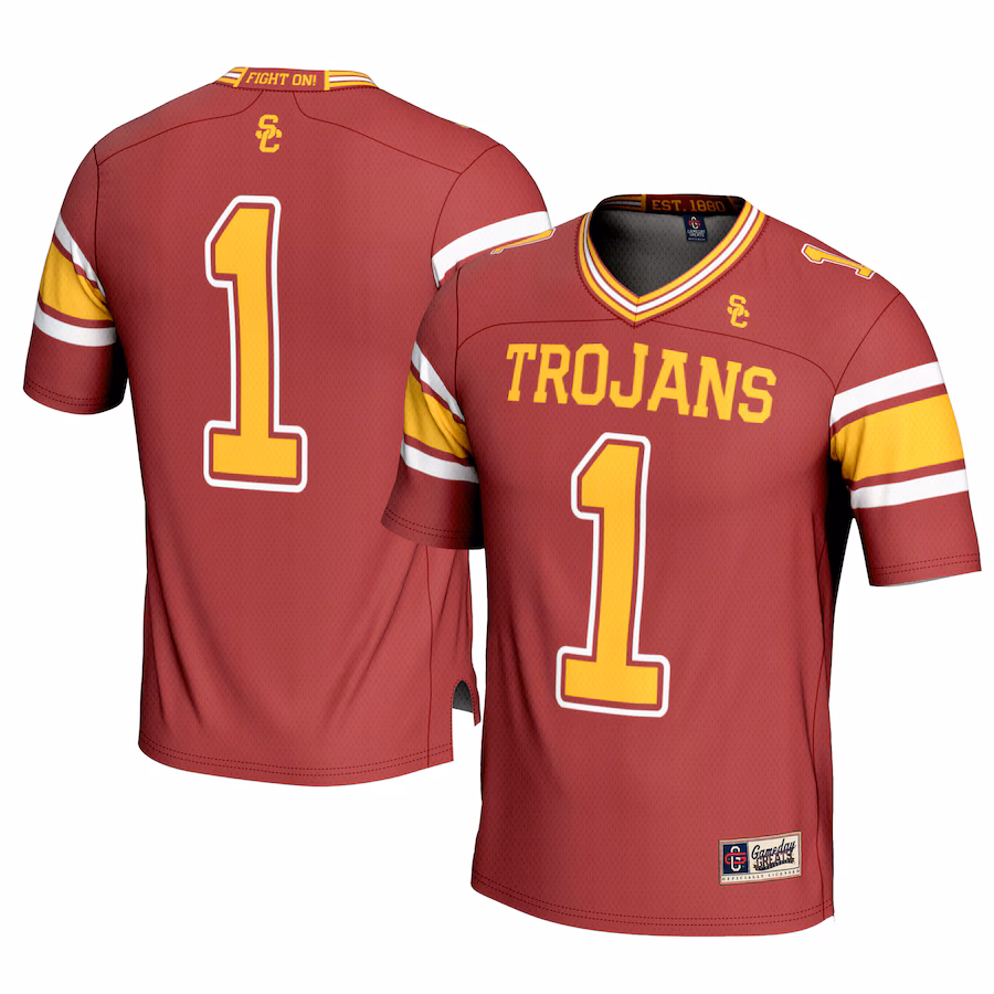 Men's GameDay Greats #1 Cardinal USC Trojans Football Jersey - ujerseystore