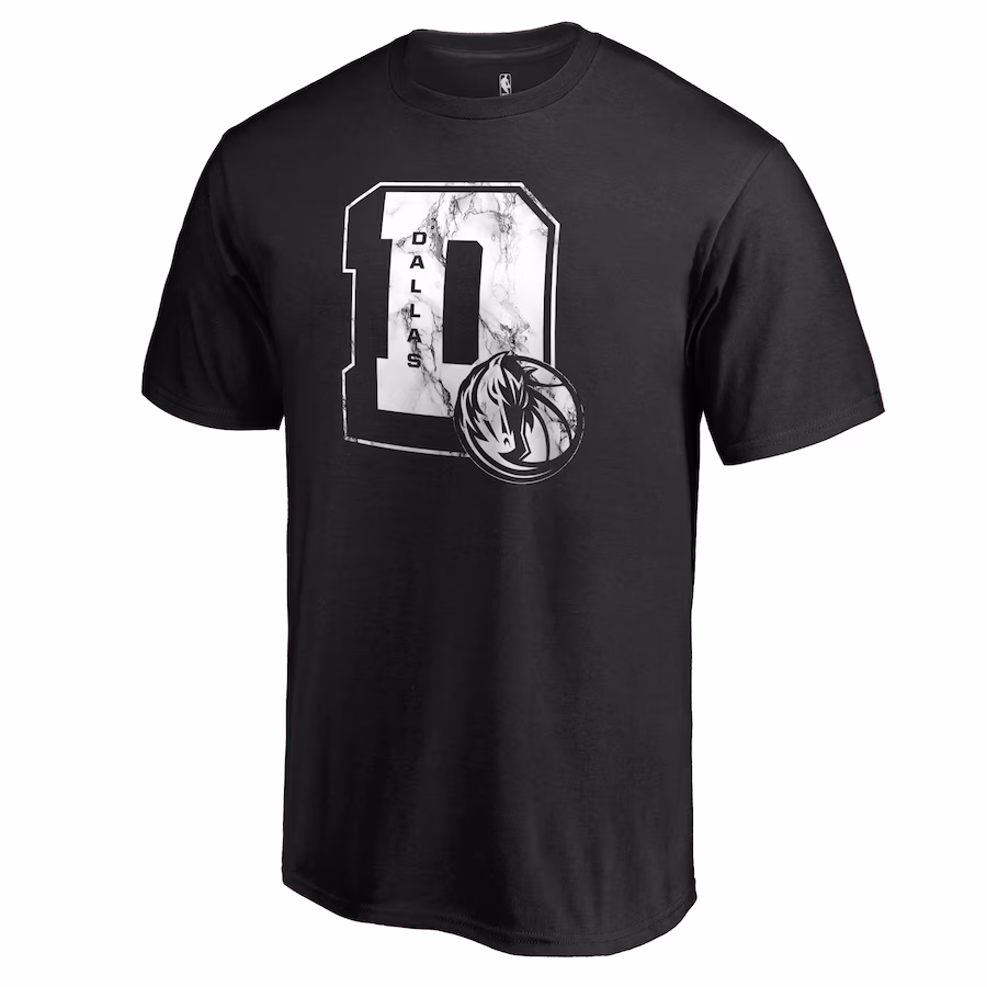 Men's Dallas Mavericks Black Letterman T-Shirt - ujerseystore