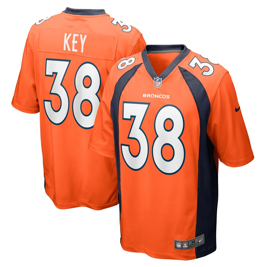 Men's Denver Broncos Devon Key Nike  Orange Team Game Jersey - ujerseystore