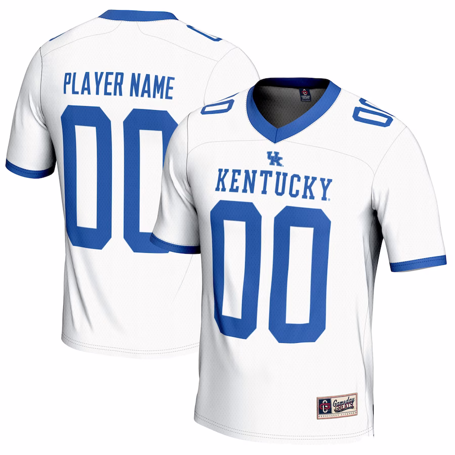 Kentucky Wildcats GameDay Greats NIL Pick-A-Player Football Jersey - White - ujerseystore