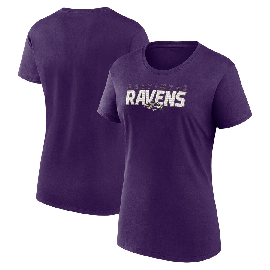 Women's Baltimore Ravens Logo Athletic Purple Lean T-Shirt - ujerseystore