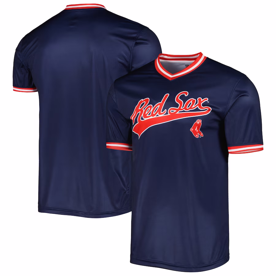 Men's Boston Red Sox Stitches Navy Cooperstown Collection Team Jersey - ujerseystore