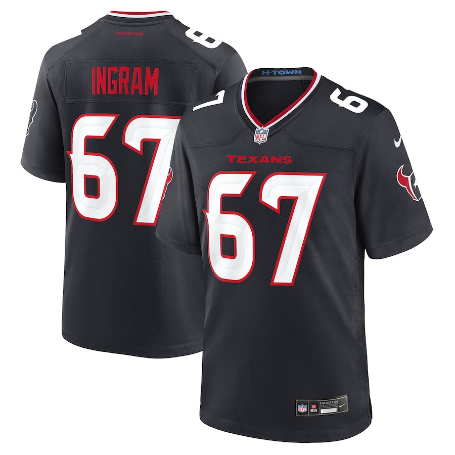 Men's Houston Texans Ed Ingram Nike Navy Team Game Jersey - ujerseystore