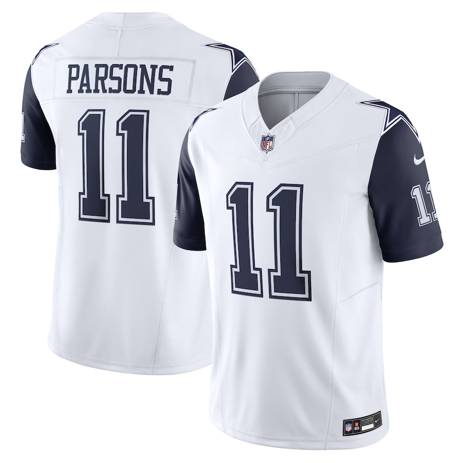 Men's Dallas Cowboys Micah Parsons Nike White Vapor F.U.S.E. Limited Jersey - ujerseystore
