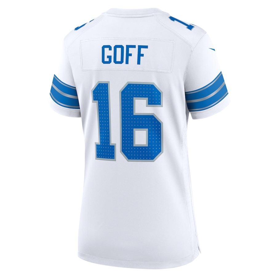 Women's Detroit Lions Jared Goff Nike White Game Jersey - ujerseystore