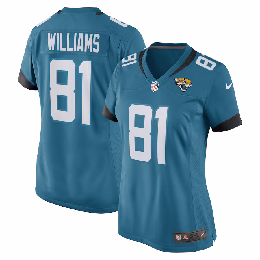 Women's Jacksonville Jaguars Seth Williams Nike Teal Game Player Jersey - ujerseystore