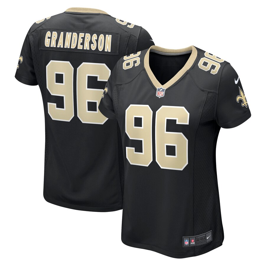 Women's New Orleans Saints Carl Granderson Nike Black Game Jersey - ujerseystore